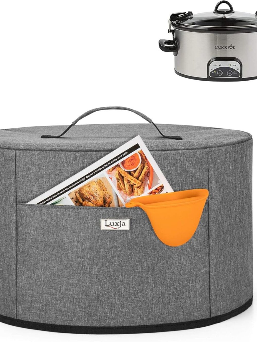 Oval Slow Cooker Dust Cover For 6-8 Quart, Gray